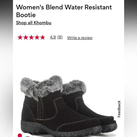 Khombu NEW Black Winter Boots with Fur Trim - Picture 14 of 16